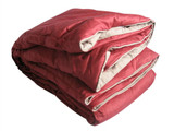 230TC Oversized Throw - Red & Khaki College Dorm Bed Throw