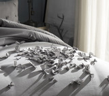 Petals Handsewn Twin XL Comforter - Gray