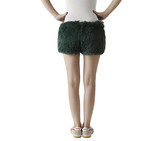 Faux Fur Plush Pajama Shorts School Spirit Outfit Dorm PJs College Loungewear