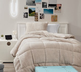 Light Gray Twin XL Bedding Set with Pillow Sham Neutral Faux Fur Blanket Dorm Decor College Comforter Light Gray Twin XL Bedding Set with Pillow Sham Neutral Faux Fur Blanket Dorm Decor College Comforter
