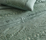 Glam Dorm Bedding Green Twin Extra Long Comforter Set with Matching Green Dorm Pillow Shams
