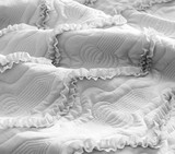 Gray Quilt Twin XL Bedspread Ruffled Blanket for Dorm Size Bed Dimensions Chevron Bedspread for Twin XL