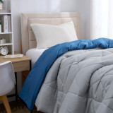 Masculine Dorm Decor Blue and Black Twin XL Comforter Dorm Reversible Bedding Essential