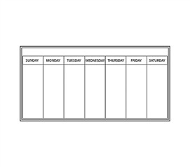 Week Schedule Dry Erase - Peel N Stick - More Fun Than Regular Planner!