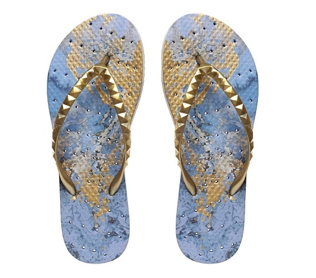 Showaflops - Women's Antimicrobial Shower Sandal - Blue Grotto