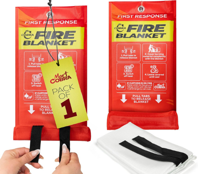 Cobra Fire Blanket for Home & Dorm Safety Cobra Fire Blanket for Home & Dorm Safety