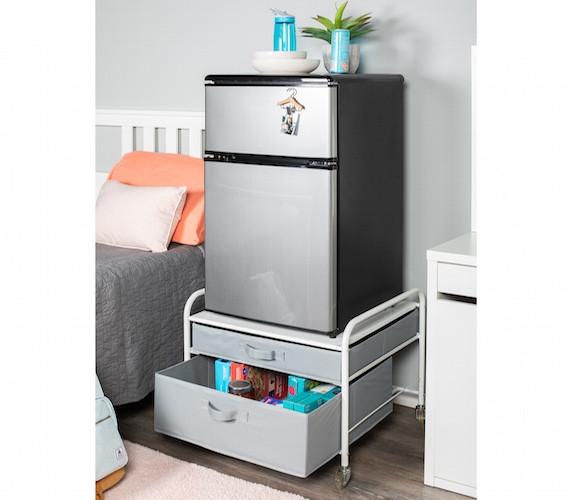 The Fridge Stand Supreme - Drawer Organization - White Frame