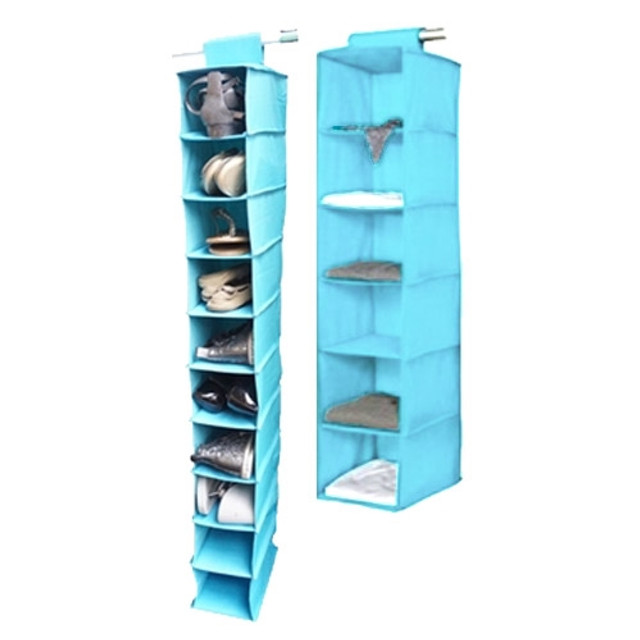 TUSK® 2-Piece College Closet Set - Aqua Dorm Essentials Dorm Storage Solutions Must Have Dorm Items