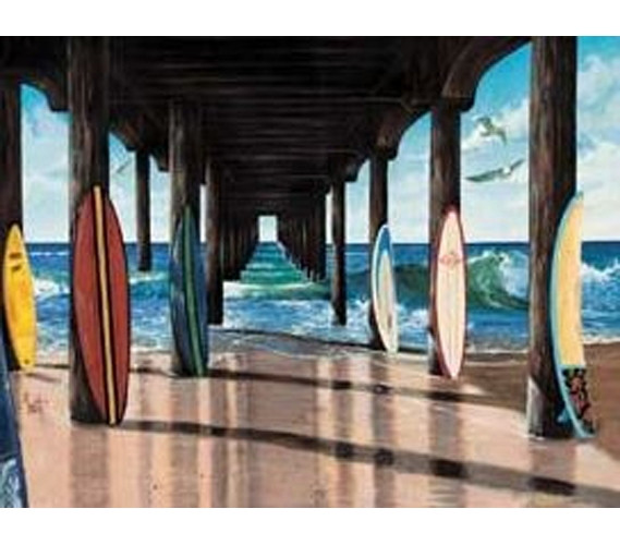 College Decor Essentials - Westmoreland Pier Tin Sign - Add Fun Dorm Stuff