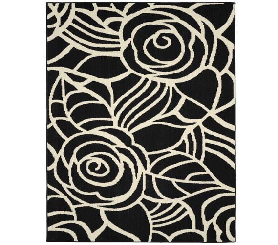 Rhapsody Dorm Rug - Black and Ivory