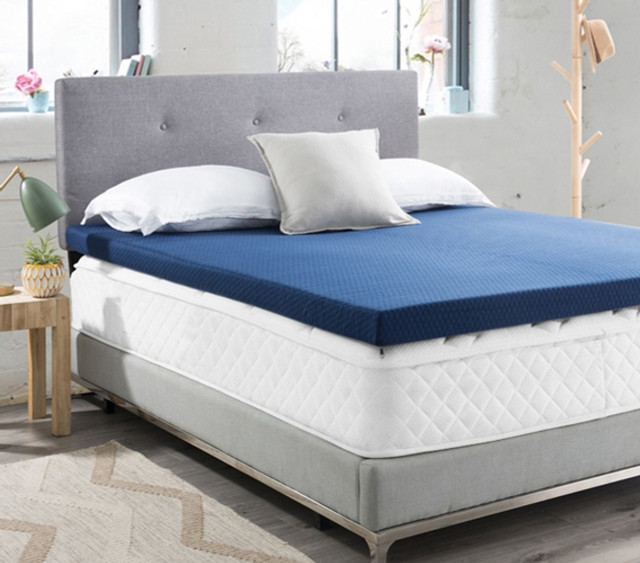 Full Topper with Cover Dorm Bedding 3 Inch  Mattress Padding Machine Washable  College Essentials