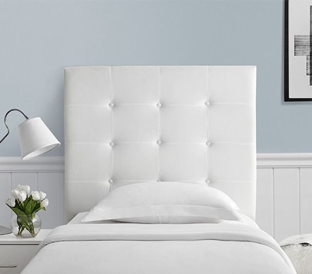 Classic Tufted College Headboard Trendy Dorm Bedding Essentials for Extra Long Twin Sized Bed