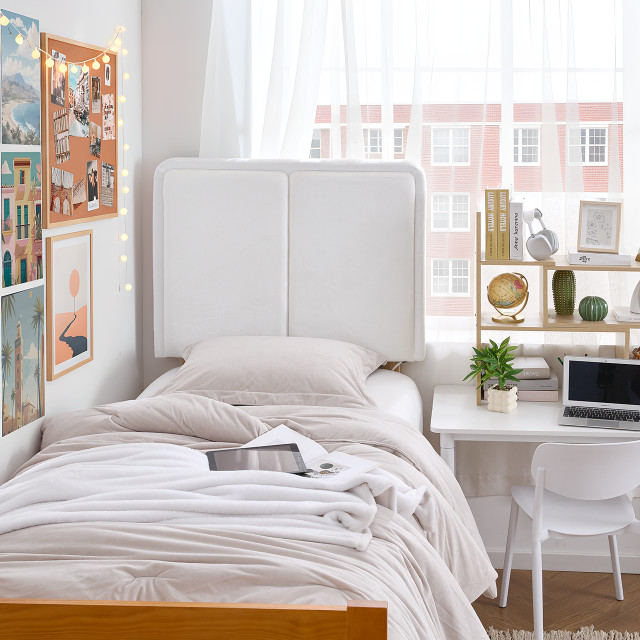 Tavira Allure® Outlet College Dorm Headboard - Simple Style - White