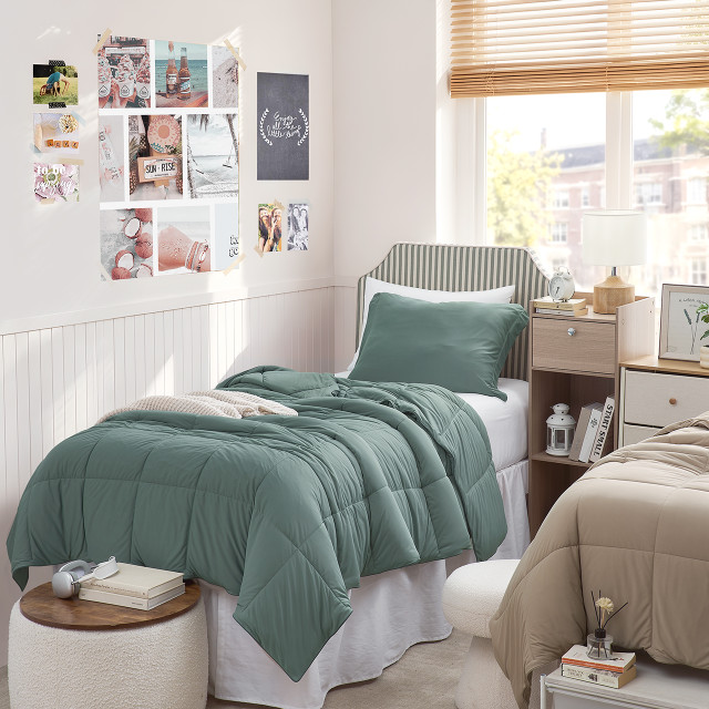Down with the Thinness - Coma Inducer® Twin XL Comforter Set - Duck Green