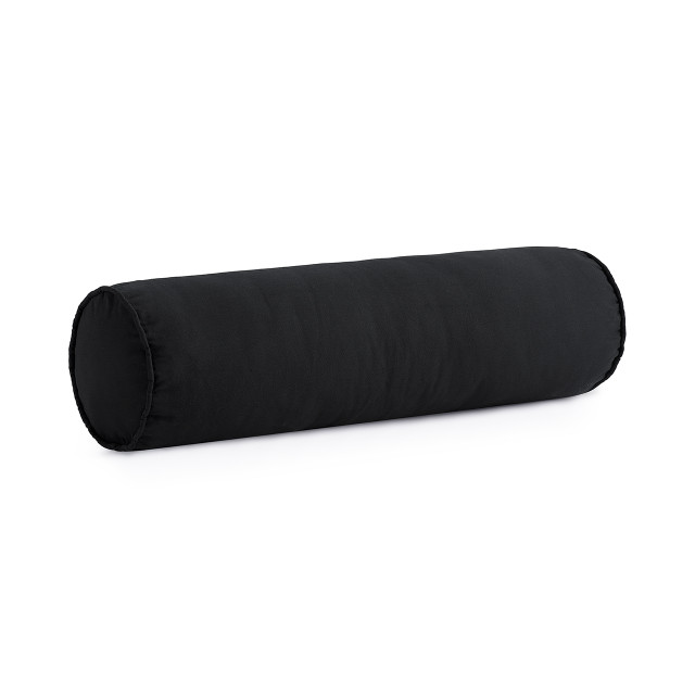 Rainha® Cotton Bolster Pillow - Black