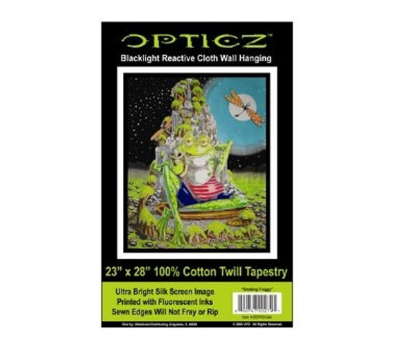 Unique Dorm Wall Decorating Ideas Of The Smoking Froggy - Blacklight Wall Tapestry