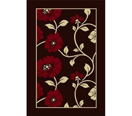 Chocolate Cherry Flower College Room Rug College dorm room stuff