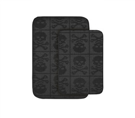 Add Cool Skulls - Skulls Bath Mats - 2-Piece Set - Decor For Dorms