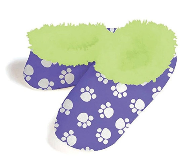 Dorm Snoozies - Dog Paws (Purple/Lime) Dorm Snoozies - Dog Paws (Purple/Lime)