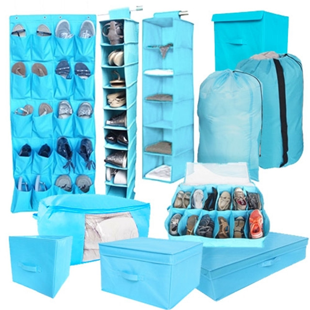 10PC Complete Dorm Organization Set - TUSK® Storage - Aqua Dorm Essentials Dorm Room Storage 10PC Complete Dorm Organization Set - TUSK® Storage - Aqua Dorm Essentials Dorm Room Storage