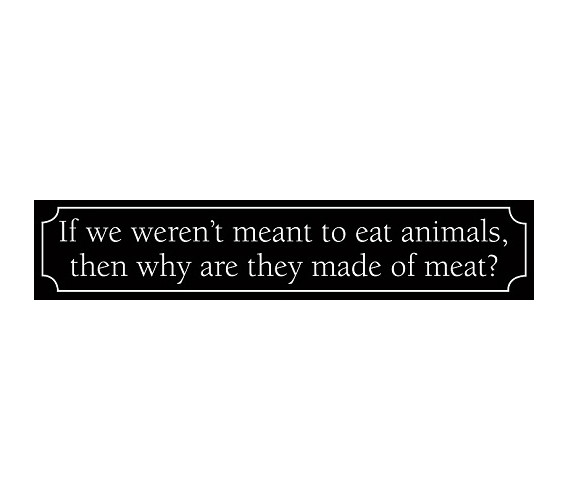 Funny Wall Poster - Why Are Animals Made Out Of Meat? - College Door Tin Sign