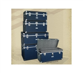 Seward Classic Style Dorm Room Trunk Collection - Navy Blue