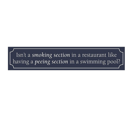 College Humor Smoking Sections = Peeing Section - Funny Wall Tin Sign Decor