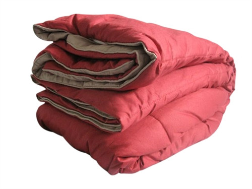 230TC Oversized Throw - Red & Khaki College Dorm Bed Throw