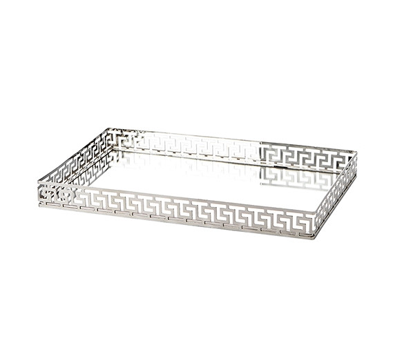 Luxury Dorm Room Decor: Egnazia - Rose Gold Metal Mirror Tray