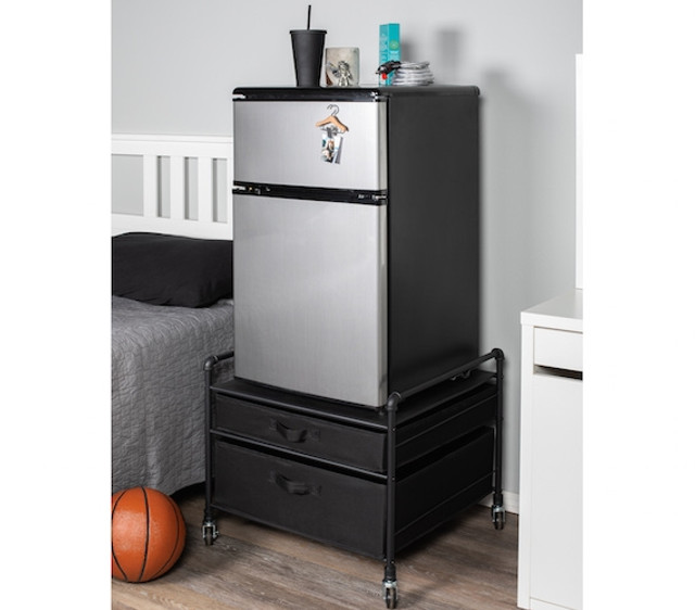 The Fridge Stand Supreme - Drawer Organization - Black Pipes