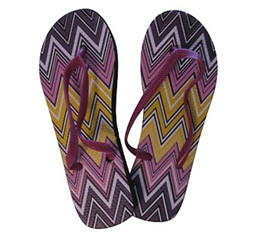 A Splash Of Style With Zigzag Colorful Waves - Shower Sandal