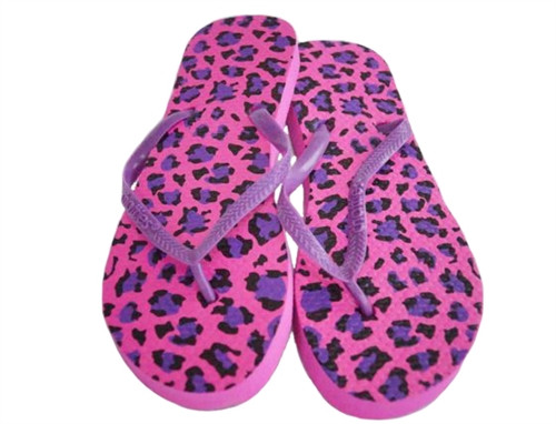 Another Product To Cross Off Your Checklist - Purple Spotted Pink Leopard - Shower Sandal