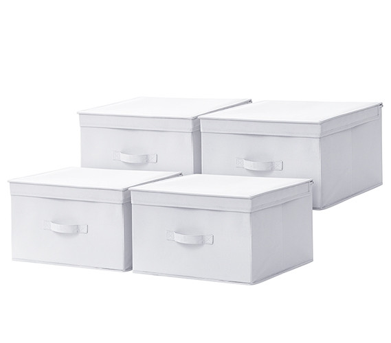 Space Saving Dorm Ideas: TUSK Jumbo Storage Box 4-Pack - Rose Quartz