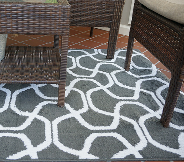 Infinity College Rug Gray and White Made in America Essential College Supplies