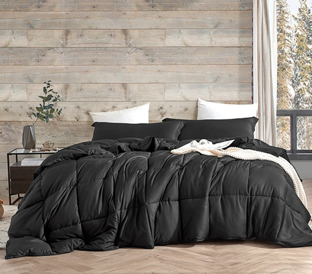 High Quality College Bedspread Bamboo Twin XL Comforter Set with Black Pillow Cases