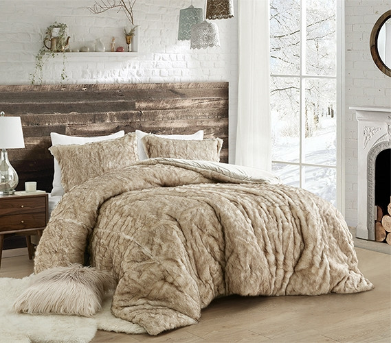 Softest XL Twin Bedding for Dorm bed Tundra Brown Arctic Bear Coma