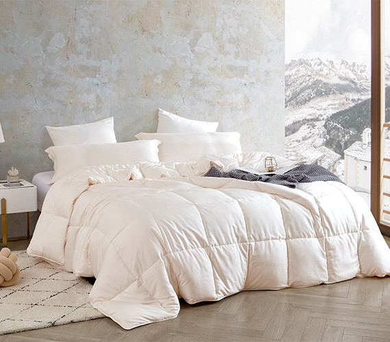 Ivory Dorm Bedding - Snorze Cloud Comforter - Coma Inducer Ultra