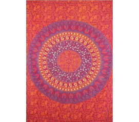 Red Nova Circle Tapestry