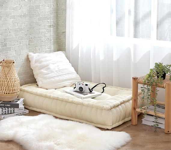 Trendy Dorm Room Decor - Rainha - Ultra Thick Tufted Floor Pillow