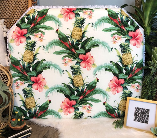 Colorful Twin XL Bedding Decor Fun Tropical Bird College Headboard Essential Dorm Room Bedding