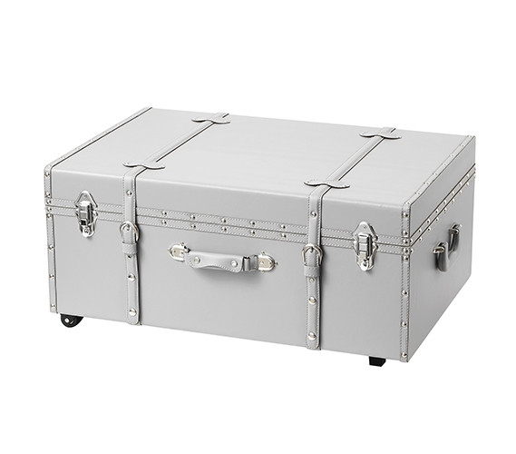 Carry Dorm Items In Style - The Texture Brand Trunk  - Harbor Gray - Classy Design