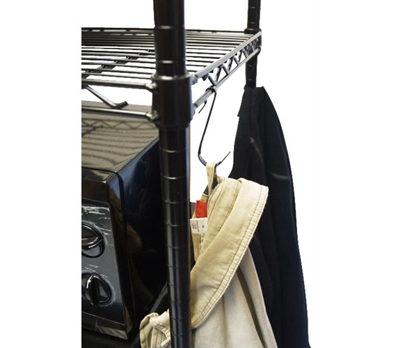 Space Saving Dorm Furniture for Small Apartment Layout Mini Fridge Shelving Unit Wire Rack Adjustable Height Shelves