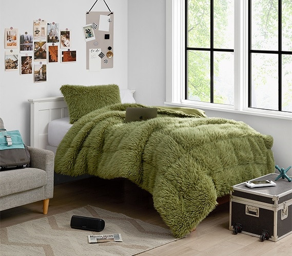 Green Dorm Bedding Inspo - Designer Twin XL Comforter Set for