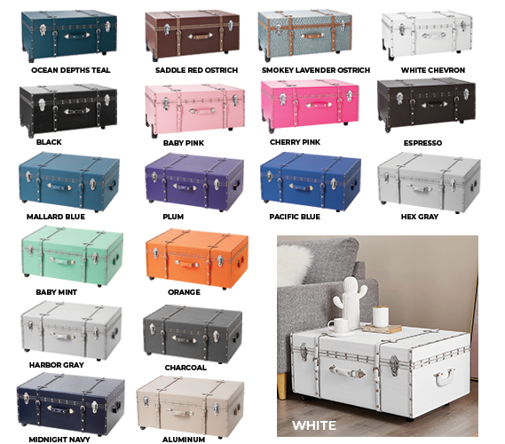 Space Saving Small Storage Box with Wheels Trunk Chest Locking Lid Trendy College Essentials for Dorm Room Decor Organization Girls Apartment