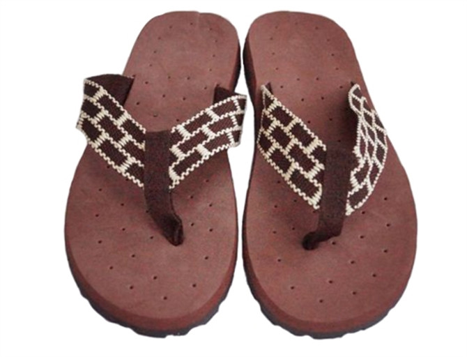 Keeps Your Feet Off The Dirty Ground - Cushion-Relax Shower Sandals - Brown Reggae