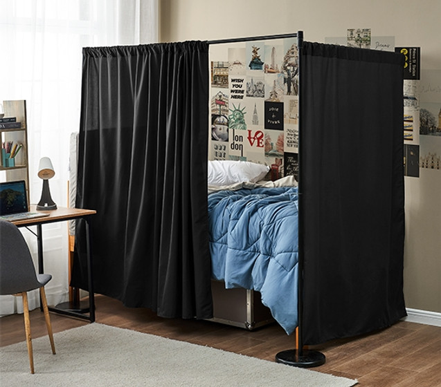 Don't Look At Me - While I Sleep Privacy Divider - Black Frame Don't Look At Me - While I Sleep Privacy Divider - Black Frame