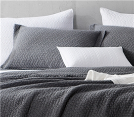 Standard Size Dorm Pillow Sham Ultra Soft College Bedding Essentials for Twin Extra Long Dorm Bed