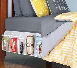 Bedskirt Pocket Organizer Bedside Accessories Must Have Dorm Items