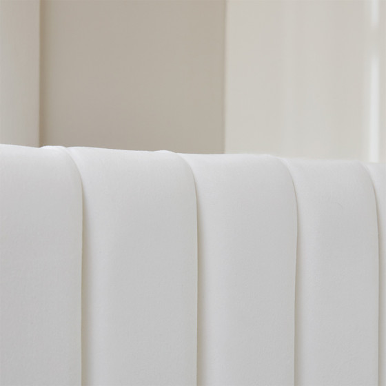 Tavira Allure® College Dorm Headboard with Legs - Classic Panel - Velvety White