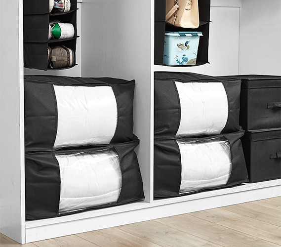 TUSK® Jumbo Storage with Clear View 4-Pack - Black Cheap College